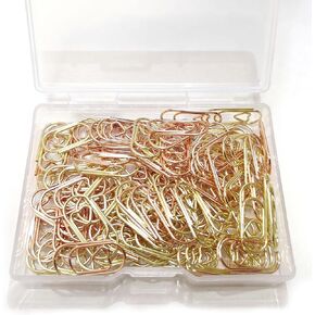 100PCS Cute Love Heart Shaped Paper Clips,0.78inch Mini Paperclips for Office School Home Desk Organizers Scrapbooking Bookmarks (Gold+Rose Gold)