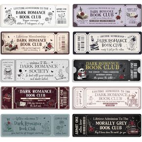 Smut Romance Book Club Bookmarks: 20 Pcs Smut Book Mark for Reading Women, Ticket Design Spicy Funny Page Markers Clips, Bookish Gifts for Adults Book Lovers, Unique Book Tracker Party Gift in Kuwait