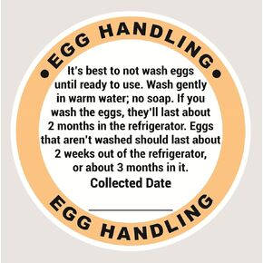 Farm Fresh Egg Sticker,2inch 300pcs Round White Egg Handling Shipping Stickers for Egg Sales Carton