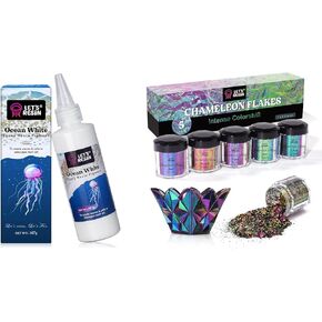 Bundle Chameleon Flakes and Ocean White Epoxy Resin Pigment