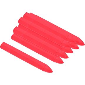 PATIKIL Lumber Marking Crayons, 12 Pcs 4.2x0.6 inch Hex Wax Tire Marker Drawing Crayons for Wood, Glass, Ceramics, Cartons, Cloth, Stone, Fluorescent Pink