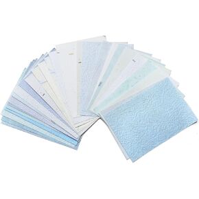 90Pcs Textured Scrapbook Paper Set - 30 Sheets Mixed Special Scrapbooking Craft Art Paper, 60 Pcs Rectangle Decorative Paper Strip Journaling Supplies for Embellishments Bullet Journal Planner