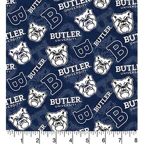 SYKEL ENTERPRISES Butler University Cotton Fabric with Tone ON Tone Design