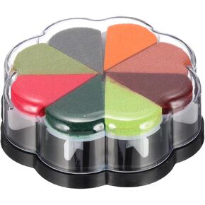 PATIKIL Craft Ink Pad, Petal Shape Rainbow Finger Stamp Ink Pads Rubber DIY Washable Pigment for Stamping Card Making Scrapbooking Painting, Mixed Gray