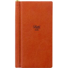 Lett's Note Origins Collection Slim Pocket Size Notebook with Gold Pen, Ruled, 240 Pages, Cream Paper, 5.75" x 2.75", Tan (B090011)