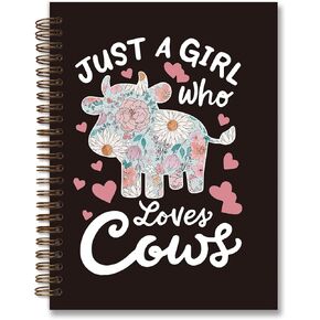 مجرد فتاة تحب الملحقات المكتبية المكتبية للملاحظات اللولبية للبقرة ، وحكمت كلية Preppy Cow Floral College دفترًا كبيرًا للعمل في كتابة اليومية ، دفتر Notebors SPORAL FORMORS FORMACHSERS