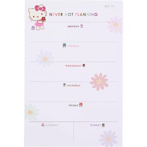 Erin Condren Hello Kitty و Friends Weekly Sticky Notepad ، خطط أسبوعيًا ووضع تذكيرات في الأناقة. 50 ورقة مع اللزجة اللاصقة الملصقات