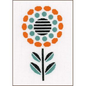 Vervaco Countted Cross Stitch Kit Abstract Flower 5.6 "x 10"
