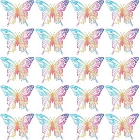SUNNYCLUE 1 Box 20Pcs Butterfly Filigree Charms Hollow Butterfly Charms Bulk Cute Colorful Spring Animal Insect Butterflies Iron Embellishments Connector Charms for Jewelry Making Charms DIY Crafting