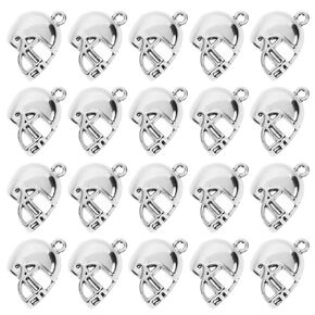 Lurrose 50pcs خوذة سحر Sports Pendant Charms Basketball Baseball Helmet Helled Helmet for Jewelry Making Making Bracelet Bracelet Diy Crafts
