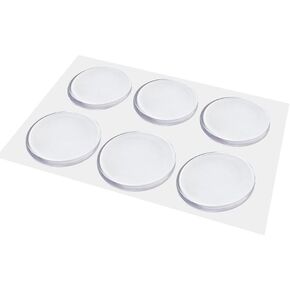 Door Stoppers Wall Protector, 6 PCS - Reusable Door Bumpers with Self Strong Adhesive, Shock Absorbent, Stopping Wall Damage & Noise from Door, Refrigerators & More in Your Home(Round 2 inch, Clear)
