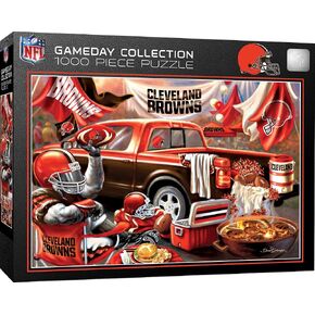 MasterPieces - 1000 Piece Jigsaw Puzzle, NFL Cleveland Browns, Fun for Adults and Family, Non-Glare Finish, 19.25"x26.75"