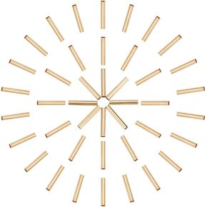 PH PandaHall 100pcs Brass Tube Beads Golden Ring Macrame Bead 30x5mm Long Tube Spacer Beads, Metal Loose Beads for Wind Chime Sewing Craft Macramé Wall Hanging Plant Holder Jewelry Making