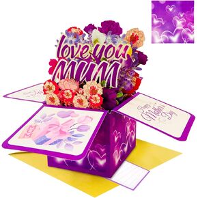 Pop Up Mothers Day Cards for Mom Happy Mothers Day Pop Up Cards Mother's Day Card from Daughter Son 3D Pop-up Greeting Card with Envelope Mother's Day Gifts for Mom Wife Grandma