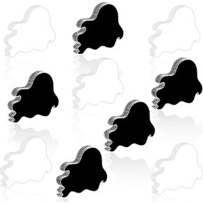 100 PCS Halloween Cletouts Paper Ghost Cluots Halloween Classroom Bulletin Border Decoration Hpper