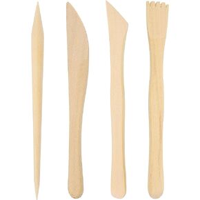 Harfington 4pcs أدوات الطين البلاستيكية الطين النمذجة ذات الرؤوس ذات الرأسين الطين أدوات النحت الطين
