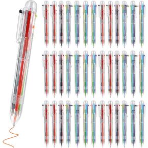 36 Pack Multicolor Point Pen 6-in-1 برميل قابل للسحب 6 ألوان قلم 0.5 ملم للقلم للمكتب المنزلي يزود الطالب بتهمة هدايا المعلم للطلاب