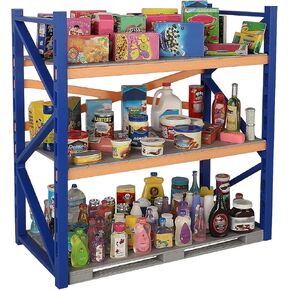 أرفف العرض المصغرة للعلامات التجارية المصغرة - إكسسوارات مصغرة من ثلاث مستويات مصغرة Mini Mart ، مصغرة أرفف الأرفف Decoration لـ 5 علامات تجارية Mini Srisp