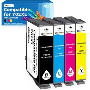 استبدال خرطوشة الحبر المعاد تصنيعها لـ EPSON 702 702XL T702XL حبر خراطيش لاستخدامها مع طابعة القوى العاملة WF-3720 WF3720 WF-3733 WF3733 WF3730 (4 pack)