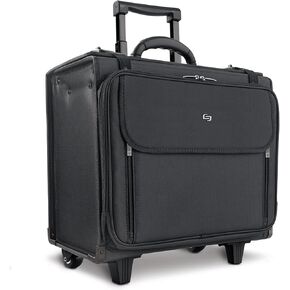 Solo Morgan Rolling Hard Side Catalog and Laptop Case, Black