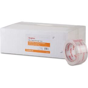 Staples Moving & Storage Packing Tape, 1.88-inch W x 54.6 yds., Clear, 24/Carton (ST61012/52528VS)