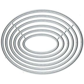 6Pcs/Set Big Circle Set Cutting Dies for Card Making Metal Die-Cuts Scrapbooking Tool DIY Craft Punch Template Embossing for Paper Album Decor, Scrapbooking, Die-Cutting and Embossing