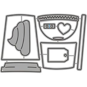YPBEW Cute Coffee Cup Design Stamps Cut Dies for Card Making Birthday Stamp for Creative Cutting Dies Tool Craft Decoratio Scrapbooking Die Cutting Cuts Cutter Shapes Machine