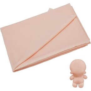 FINGERINSPIRE 2.18 Yards Skin Tone Polyester Doll Making Fabric, 59 Inch Wide, PeachPuff Color, Glossy Surface