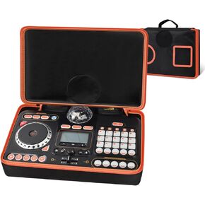 Peciue Bag Compatible with VTech KidiStar DJ Mixer/DJ Mix, Box for Kids Music Toy DJ Mixer, Organizer Storage for Educational Toy, Hold AA Batteries and Audio Cable More- Orange (Case Only)