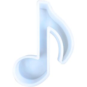 Music Note Car Freshie Silicone Mold 4.25 x 3 x 0.8" Teachers Cleft Staff Band Orchestra Oven Safe 450 F Scented Aroma Beads