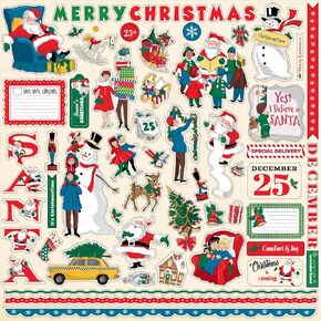 ملصقات Carta Bella Elements Cardstock 12 "X12"-تحيات SG329014