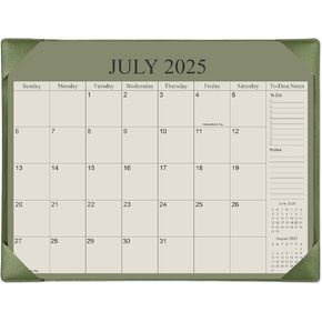 تقويم المكتب 2025-2026 مع حصيرة سطح المكتب ، تقويم المكتب الكبير 18 شهرًا من يوليو 2025 إلى ديسمبر 2026 ، 22 "× 17"