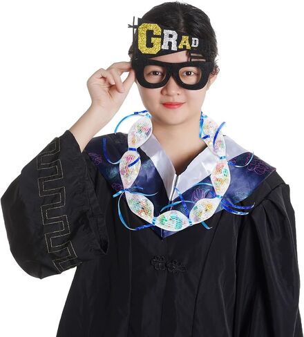 Heliltd Graduation Leis Netting Netting Pags حلوى حلوى الحشو تشمل 33 قدمًا من أشرطة التخرج أشرطة مقصات حديدية ذهبية للهدايا العليا DIY عيد ميلاد عيد ميلاد زفاف حفل زفاف هاواي in Saudi Arabia