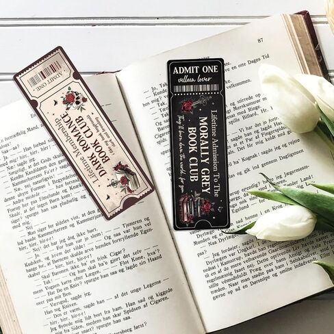 Smut Romance Book Club Bookmarks: 20 Pcs Smut Book Mark for Reading Women, Ticket Design Spicy Funny Page Markers Clips, Bookish Gifts for Adults Book Lovers, Unique Book Tracker Party Gift in Kuwait