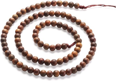 5 Strands 4mm Natural Wood Beads Strands Olive Round Polished Ball Wooden Loose Spacer Beads for Bracelet Necklaces Crafts DIY Jewelry Making, Hole: 1mm in Saudi Arabia