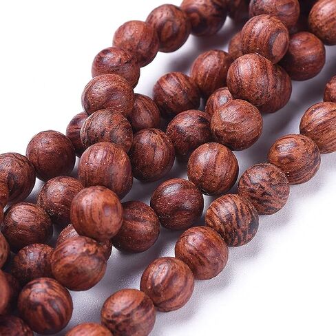 5 Strands 4mm Natural Wood Beads Strands Olive Round Polished Ball Wooden Loose Spacer Beads for Bracelet Necklaces Crafts DIY Jewelry Making, Hole: 1mm in Saudi Arabia