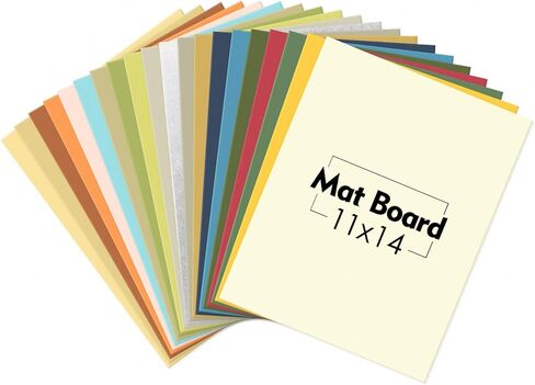 Mat Board Center, 16x20 Uncut Mat Boards - Full Sheet - for Art, Prints, Photos, Prints and More (Mixed Color, 20-Pack) in Kuwait