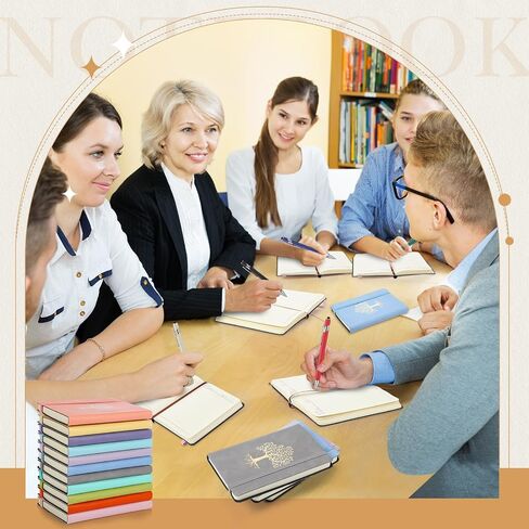 12 Pack Lined Journal Small Pocket A6 Leather Notebooks for Writing Hardcover Notepad for Women Men Business Work College Ruled Notebooks 5.7 x 3.7 Inch(Retro Color) in Saudi Arabia