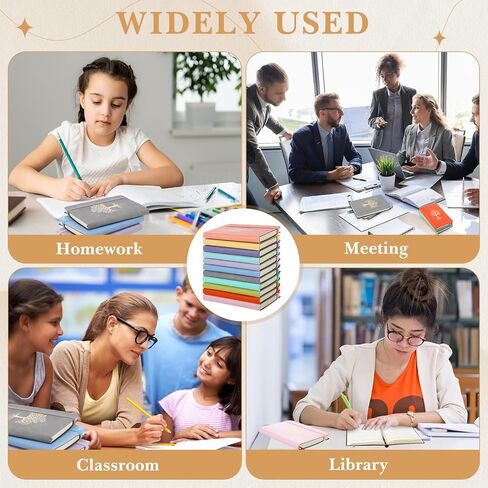 12 Pack Lined Journal Small Pocket A6 Leather Notebooks for Writing Hardcover Notepad for Women Men Business Work College Ruled Notebooks 5.7 x 3.7 Inch(Retro Color) in Saudi Arabia