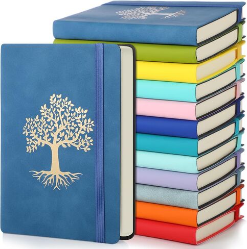 12 Pack Lined Journal Small Pocket A6 Leather Notebooks for Writing Hardcover Notepad for Women Men Business Work College Ruled Notebooks 5.7 x 3.7 Inch(Retro Color) in Saudi Arabia