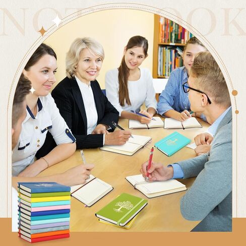 12 Pack Lined Journal Small Pocket A6 Leather Notebooks for Writing Hardcover Notepad for Women Men Business Work College Ruled Notebooks 5.7 x 3.7 Inch(Retro Color) in Saudi Arabia