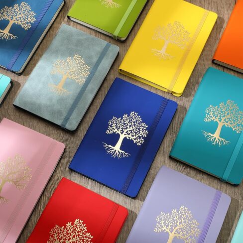 12 Pack Lined Journal Small Pocket A6 Leather Notebooks for Writing Hardcover Notepad for Women Men Business Work College Ruled Notebooks 5.7 x 3.7 Inch(Retro Color) in Saudi Arabia
