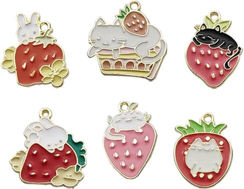 Cute Creative Cat Charms 4 Styles 20 Pcs Enamel Potted Plant Cat Charms for Jewelry Making Earring Key Chain Necklace Bracelet Pendants Crafts in Saudi Arabia