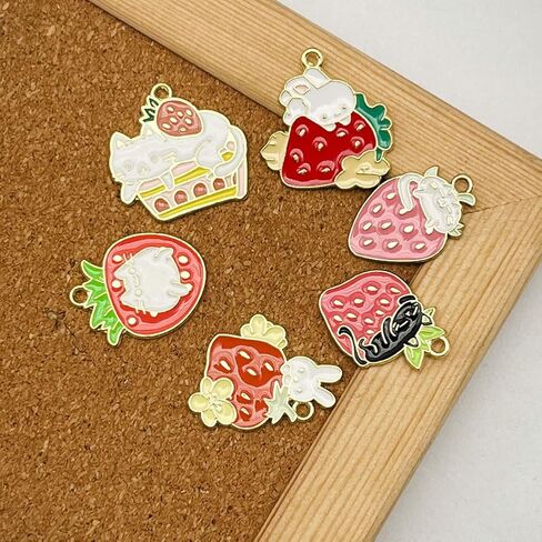 Cute Creative Cat Charms 4 Styles 20 Pcs Enamel Potted Plant Cat Charms for Jewelry Making Earring Key Chain Necklace Bracelet Pendants Crafts in Saudi Arabia