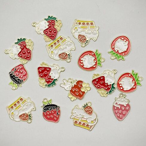 Cute Creative Cat Charms 4 Styles 20 Pcs Enamel Potted Plant Cat Charms for Jewelry Making Earring Key Chain Necklace Bracelet Pendants Crafts in Saudi Arabia