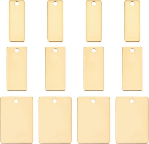 Dicosmetic 12pcs 3 أحجام من الفولاذ المقاوم للصدأ قلادة ختم ختم الفراغات العلامة المعلق in Saudi Arabia
