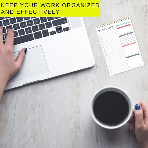 To Do List Notepad,Undated Daily Planner Tear Off Day Plan Notebook Agenda Simple Organizing 50 sheet A5 To Do Notepad，2 Pack(Blue) in Saudi Arabia
