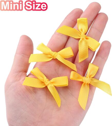 UXCELL 200PCS MINI RIBBON BOWS 2 بوصة صغيرة صغيرة من الشريط متعدد الألوان صغير للحرف اليدوية DIY ، والخياطة ، وملحقات الشعر ، وزخرفة صندوق الهدايا ، الزفاف ، زخرفة حفلة عيد الميلاد in Saudi Arabia