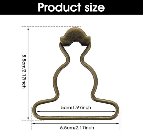Lusofie 12pcs Semarender Buckles Dungaree الإجمالي أبازيم Matal الاستبدال المشابك الشاملة المقاطع الشاملة in Kuwait