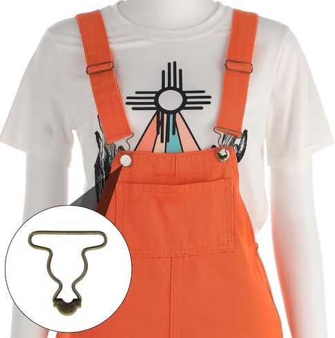 Lusofie 12pcs Semarender Buckles Dungaree الإجمالي أبازيم Matal الاستبدال المشابك الشاملة المقاطع الشاملة in Kuwait